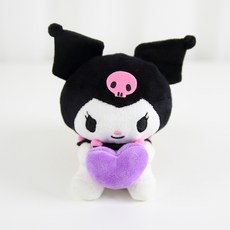 산리오 키링 인형 가방고리 키홀더 Sanrio 봉제인형, 쿠로미 하트, 1개, 15cm