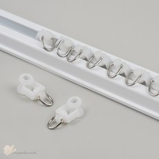 매그놀리아웍스 커텐 레일 (15P) 커텐부속 커튼부속 고리형커튼레일 고리형커텐레일 커텐핀, 1세트, 화이트