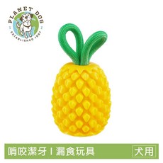 Planet Dog 寵物益智藏食玩具，發聲咬咬葫蘆球，狗狗互動拋接結繩玩具，耐咬安全材質, 1個, 咬咬鳳梨