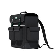 小號加厚耐磨帆布工具背包 多口袋設計 耐用材質 簡約時尚