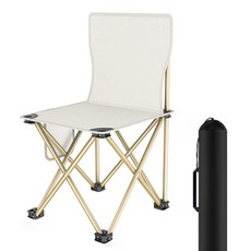 야외 휴대용 등받이 의자 캠핑 낚시 등산 접이식 경량 체어 999피싱, 베이지, 1개