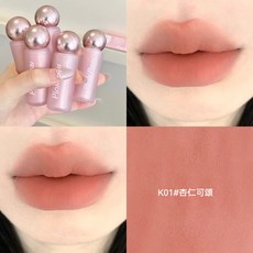 Pink Bear 皮可熊 貼貼唇泥 K01杏仁可頌 燕麥暖棕色 不易沾杯 啞光柔焦 滋潤遮唇紋, 1個, K01# 杏仁可頌 ❤️ 燕麥暖棕