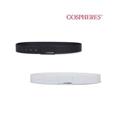 [고스피어] GOSPHERES WOMAN SIGNATURE RED LINE LOGO BELT PW2ABT82, 컬러:블랙 / 사이즈:FREE, 상세 설명 참조