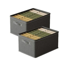 레디박스 다용도 옷 정리함 여름 겨울 의류 수납함 이불 침구 보관함 리빙박스, 2개, 그레이