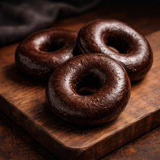 파파 수제 도넛 전문 간식 도너츠 당일생산 건강에 좋은 아이스 오징어 먹물 도넛 도넛츠 12개 1박스, 70g