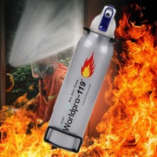 클로버 국산 소화기 차량용 사무용 자동차 캠핑 원터치 무독성 소화기, 소형-실버