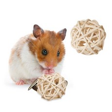 [GE가은스토어] 등나무공 햄스터 장난감 앵무새 노즈워크 등나무볼 공모양장난감 햄스터이갈이, 1, 1-햄스터공3cm