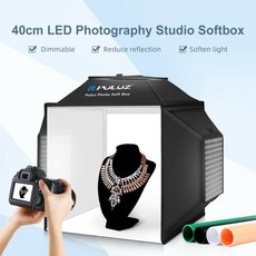 PULUZ 접이식 스튜디오 촬영 텐트 소프트 박스 40cm 72W 5500K 4가지 색상 배경 LED 사진 조명 키트