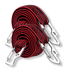 어베일텐비 고탄력 카라비너 스트랩 자전거 오토바이, 레드, 2개