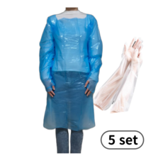 일회용 김장 앞치마 긴팔 김장용 고무 비닐 위생 장갑, 1개, L(화이트)