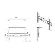 MS80L 壁掛架 適用於55-65吋光學式LED觸控顯示器 (固定式), 1個