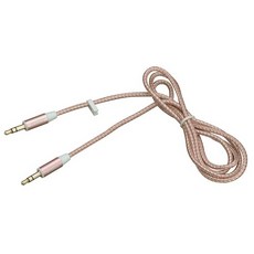 車之嚴選 cars_go 汽車用品 SEIWA 汽車AUX音響連接線 3.5mm立體聲插孔(線長1M) 玫瑰金, 1個