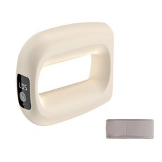 伊德萊斯 多功能自動筋膜環 十檔震動按摩儀 按摩甩脂 附專用腰帶 全身通用 直擊筋膜 交換禮物, 米色