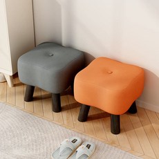 스툴 정리함 화분 높은의자 벚나무 리프트 5cm두께 수납스툴 미니멀 스테인리스 모던의자 모조 1인 업무용, 1개, 다크 그린 높이 16cm 오일 왁스 가죽