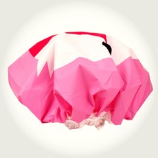 한스밀 짱짱한 밴딩 머리카락 젖음 방지 위생 샤워 모자 캐릭터목욕모자, 하마