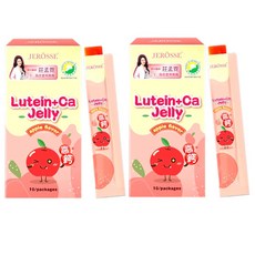 JEROSSE® 婕樂纖 金盞花葉黃素高鈣晶亮凍 蘋果口味 10包/盒, 2個, 10份