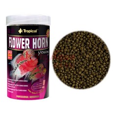 Tropical 德比克 高蛋白花羅漢幼魚成長飼料 1000ml 小粒 大粒 羅漢、金魚及淡水魚成長飼料, 1個, 小粒-250ml（U-T65384）
