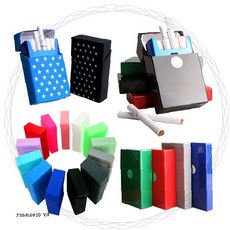 케이스 실리콘 플라스틱 휴대용 보관함 다색상 별무늬 패턴 흡연용품 케이스