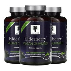 뉴노르딕 엘더베리 추출물 함유 엘더베리 60비건 구미젤리, 3개, 60정