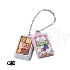 BANDAI 轉蛋 扭蛋 Sable MICHELLE 甜點吊飾P2 蛋糕 餅乾 模型 全6款, 1個, C款/鋼琴鐵盒餅乾款1E292