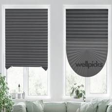 웰픽스 부착형 셀프 블라인드 그레이 90x150cm