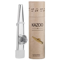 커스텀라인 휴대용 실리콘 커버 카주 악기, 1개, 실버, CZ01