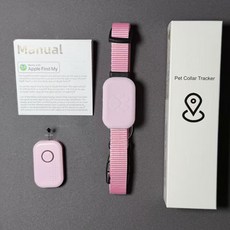 寵物定位項圈Find My全球定位器寵物防走丟智能提醒適用於iOS設備, 1個, Find My寵物項圈 粉色(S碼適用蘋果ios)