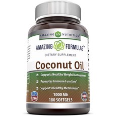 AMAZING NUTRITION 椰子油軟膠囊, 1個, 180 件