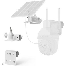AOSU 태양광 카메라 무선 실외 시스템용 VOMC 거터 마운트 키트 - 2K3MPSolarCam D1 SELite 및 실외기 3K5MPSolarCam Max 화이트