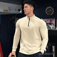 男士秋冬保暖雙面絨立領拉鏈運動休閒上衣