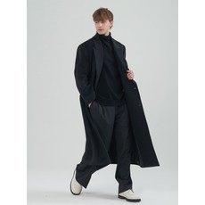 컴스페이스1980 COMSPACE1980 프리미어 울 더블 롱코트 블랙