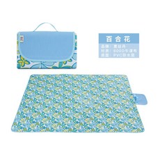 【嚴選SHOP】野餐墊200x145/200x195大尺寸 露營睡墊 防潮墊 地墊 爬行墊 遊戲墊 沙灘墊, 145*200CM百合花款