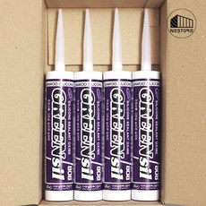 네스토어 무초산 비초산 글레이징 실리콘 유리 샷시 목재 콘크리트 다목적 다우 808 실란트 4개 세트(노즐 4개 포함) 특수컬러 시리즈 DSA-05 진회색(어두운 그레이), 1세트