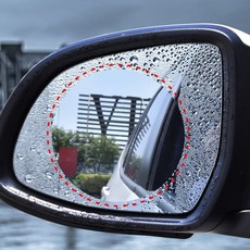 汽車後視鏡 倒車鏡貼膜 防雨防霧 車窗玻璃保護貼, 1個, 圓形【1對裝】送工具包/進口防雨膜,透明