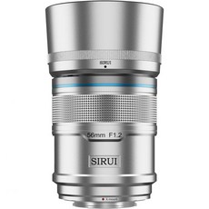 시루이 스나이퍼 75mm APSC 오토포커스 렌즈 F1.2 와이드 앵글 카메라 XT4 XT5 XH1 XH2H2S XT3 XT30 XS10 (X 마운트 화이트), 56mm, Silver