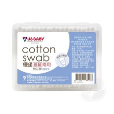 US BABY 優生 紙軸兩用棉花棒 方盒200支, 1個