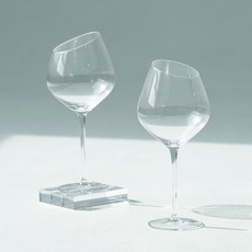 마리아즈시크릿 스페셜 오블리크 라인 와인잔 2P세트, 550ml, 2개