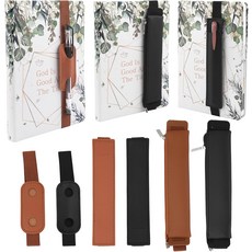 6PCS 가정용 펜 브 탄성 밴드 홀더 분실 PU 가죽 노트북 단단한 태블릿 선물 탈부착 가능펜, 6pcs Pen Sleeve