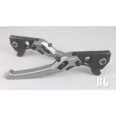 JS 生命之花 煞車拉桿 可調 貝殼紋 勁戰 S-MAX 贈握把, 1個, 鐵灰色