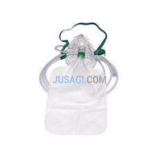 의료용 병원 환자 산소 주머니 리저브 마스크x2개 호흡기용 병원용, 옵션1: 성인용/백용