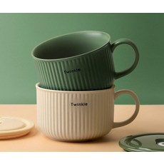 그레타 세라믹 라면기 시리얼 도자기 차분한 컬러, 그레타 라면기, (편수 올리브), 1개