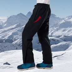 푸조 써모쉘 타스란 필름코팅 스키복 보드복 바지 하의 FZ915-3 블랙레드