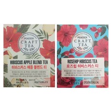 피코크 로즈힙 히비스커스티 7g(7티백)+히비스커스 애플 블렌드티 7g(7티백) 각 1개씩, 1g