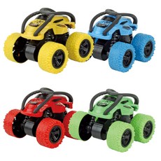 토이즈데이 360도 회전 묘기 스턴트 액션 몬스터 후렉션카 4종 자동차 장난감, 1세트, 레드+블루+그린+엘로우