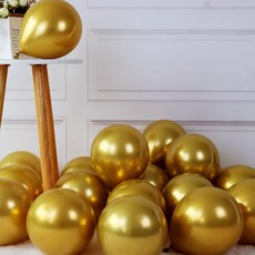 피플스파티 25cm 메탈 크롬 라운드 풍선, 50개, 8메탈릭골드