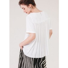 막스까르띠지오 S/M 백 플리츠 화이트 블라우스 518526
