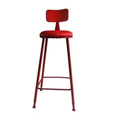 원목 바의자 카운터 접이식 체어 높은, 75cm 레드