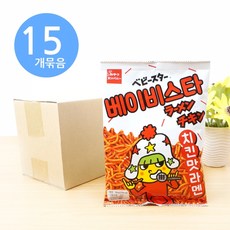 [과자도착] 베이비스타 라면 스낵 오리지널 치킨맛 90g X 15개