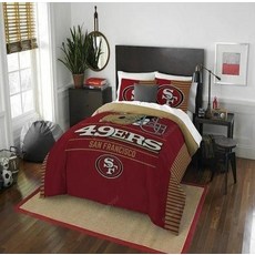 NFL 미식축구 샌프란시스코 49ers 이불 배게 커버 세트 (싱글 더블) San Francisco 49ers Duvet Cover Set, 포함