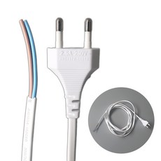 3M 파워코드 전원코드 백색 2C 0.75SQ 코드선 전원선, 1개